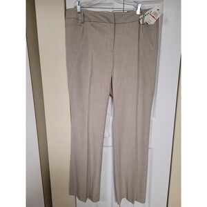 Amanda + Chelsea Oatmeal Straight Leg Tailored Pants Washable Stretch 16W NWT